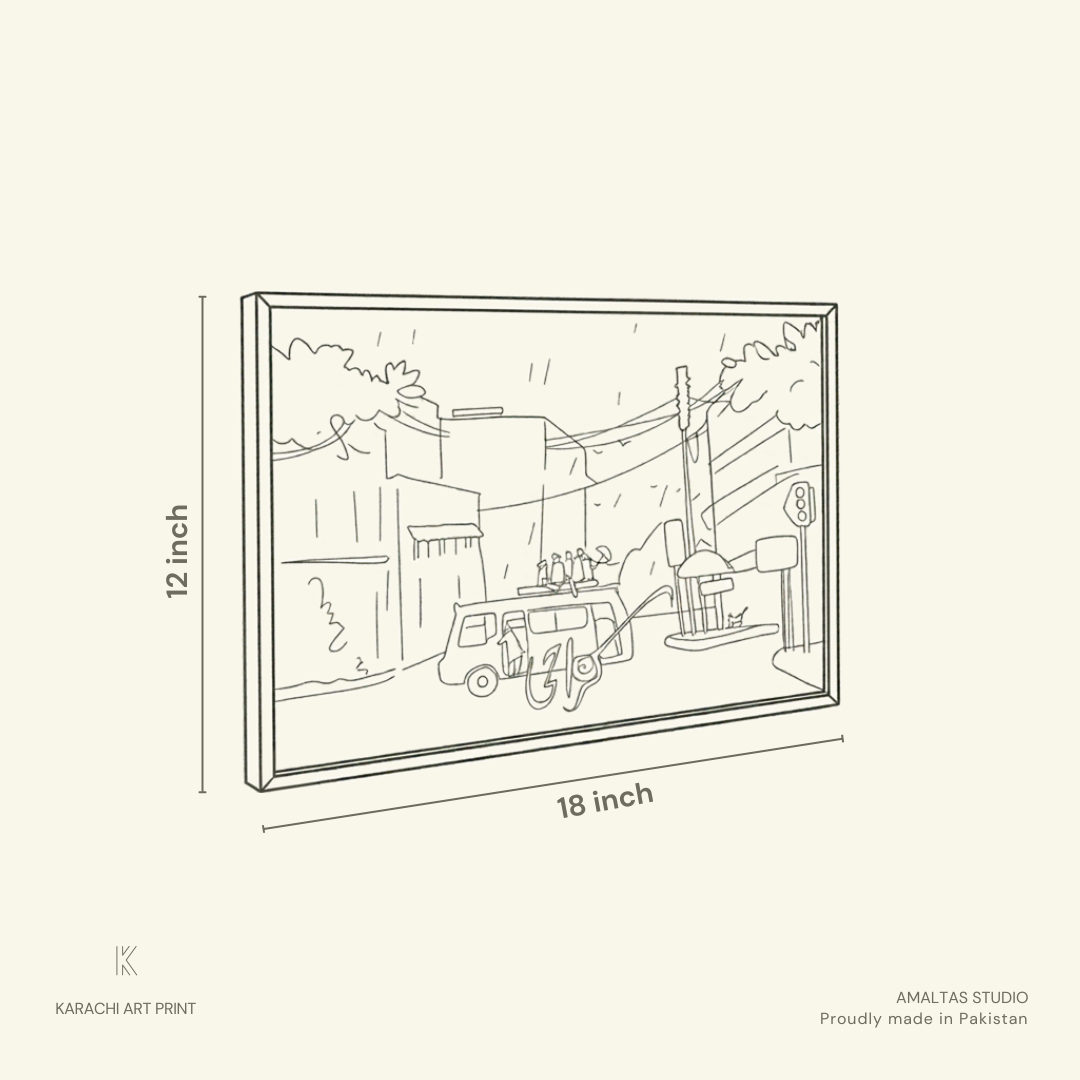 Karachi Art Print - Framed