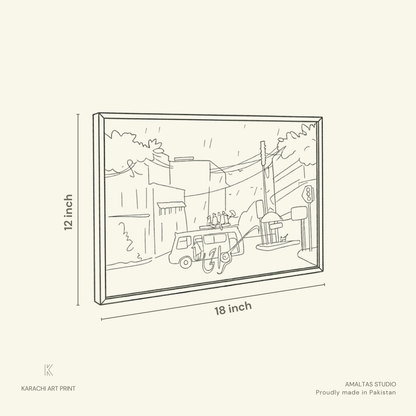 Karachi Art Print - Framed