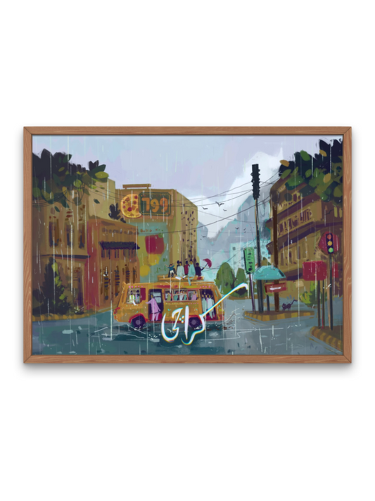 Karachi Art Print - Framed