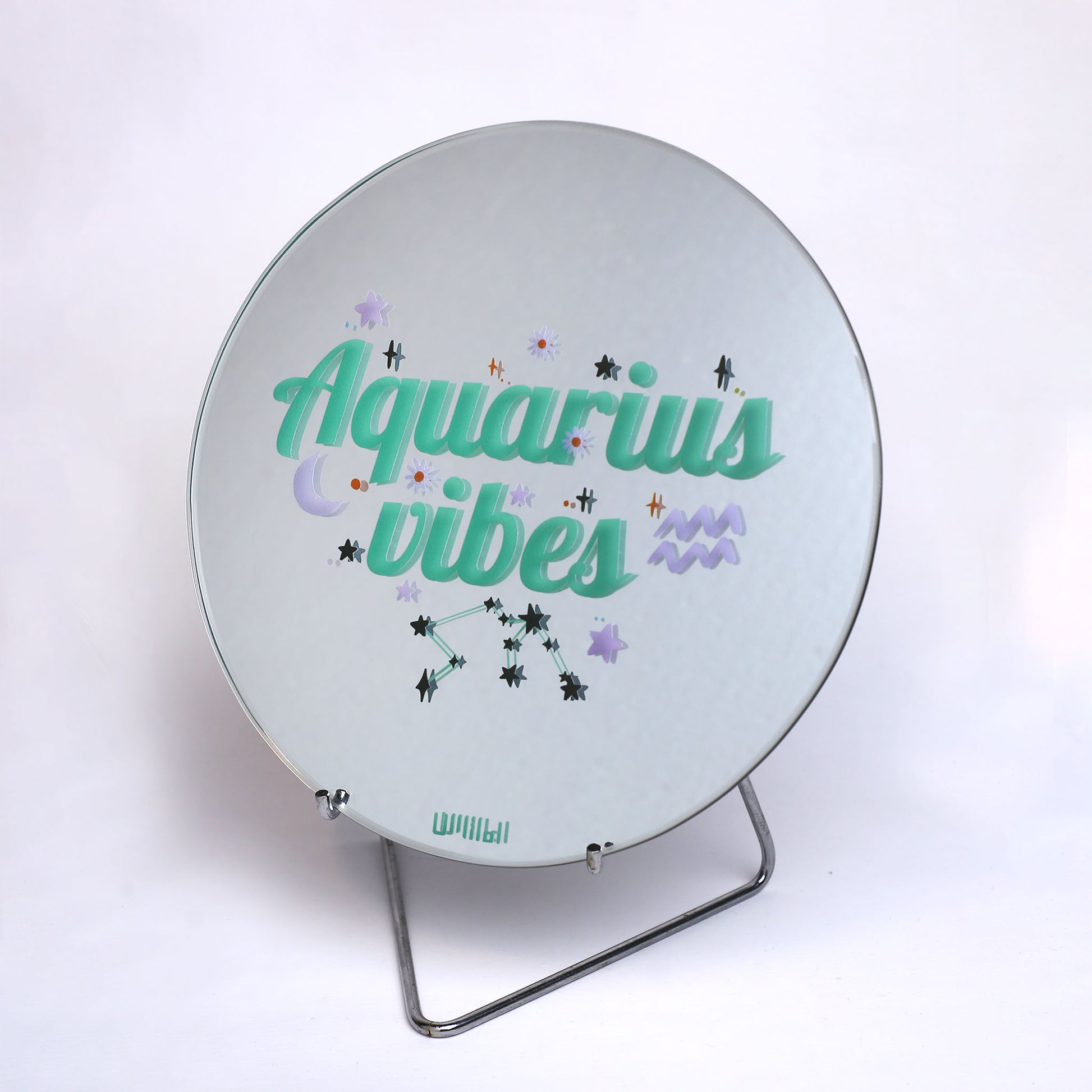 Zodiac-Aquarius-Vibes-Round-Mirror